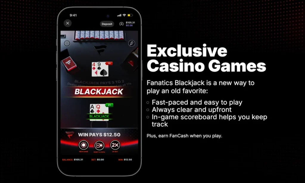 Fanatics casino blackjack app page March2025